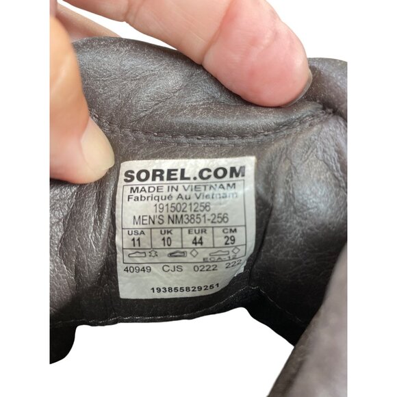 Sorel Mens Brown Leather Waterproof Ankle Boots Size 11 SKU 9138 main image 7